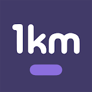 1km - 동네 친구, 소모임, 이성만남 로고